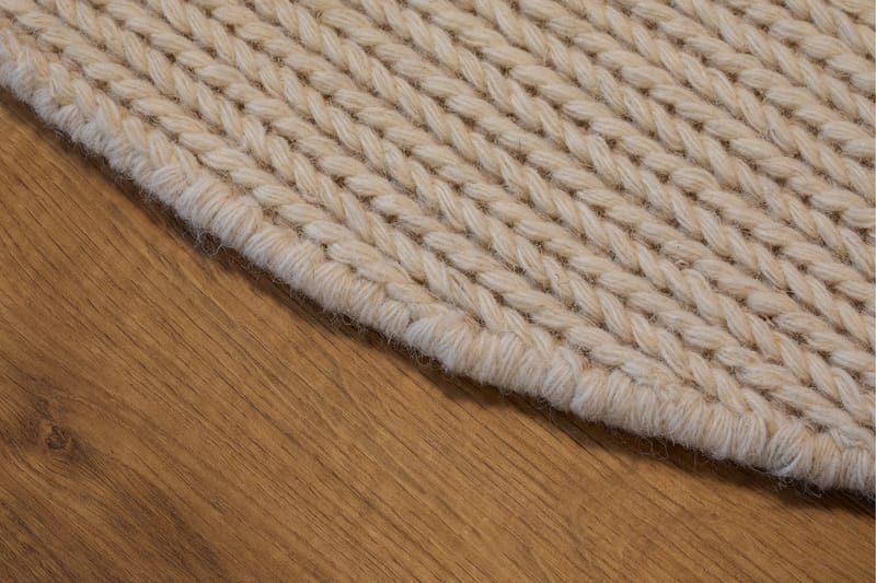 Villamatto Dalarö Ø240 cm Pyöreä Valkoinen - Valkoinen - Kodintekstiilit & matot - Matto - Moderni matto - Villamatto