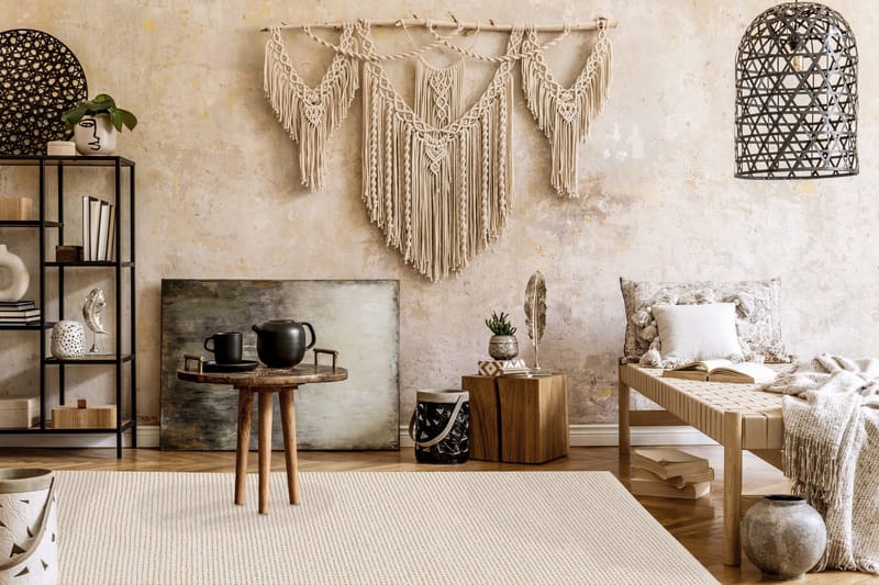 Villamatto Dalarö 200x300 cm Valkoinen - Valkoinen - Kodintekstiilit & matot - Matto - Moderni matto - Villamatto