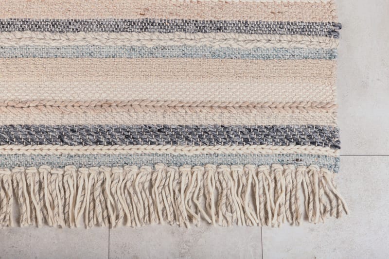 Villamatto Gudha 170x240 cm - Beige/Sininen - Kodintekstiilit & matot - Matto - Moderni matto - Villamatto