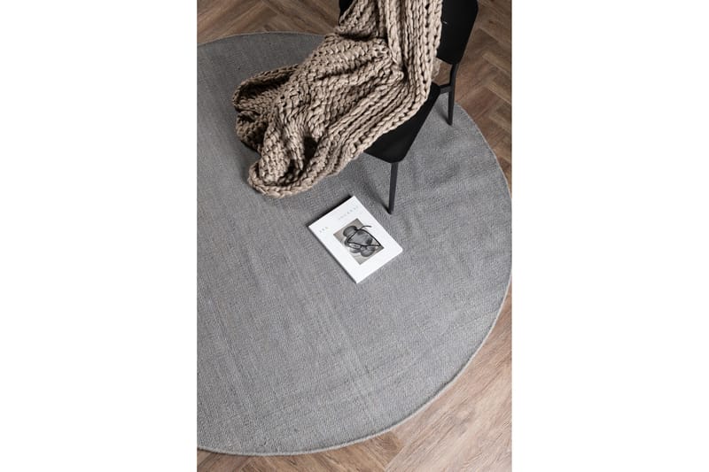 Villamatto Jaipur Pyöreä 200 cm - Vaaleanharmaa - Kodintekstiilit & matot - Matto - Moderni matto - Villamatto