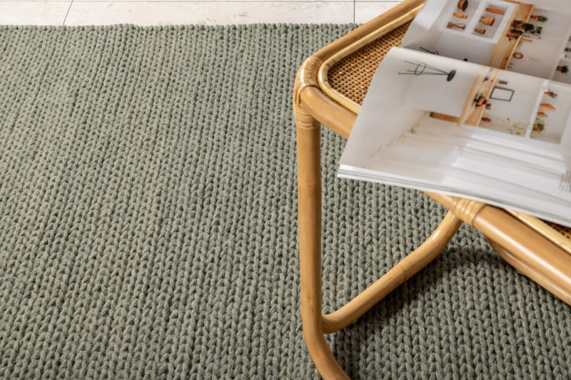 Villamatto Marta 200x300 cm - Vaaleanvihreä - Kodintekstiilit & matot - Matto - Moderni matto - Villamatto