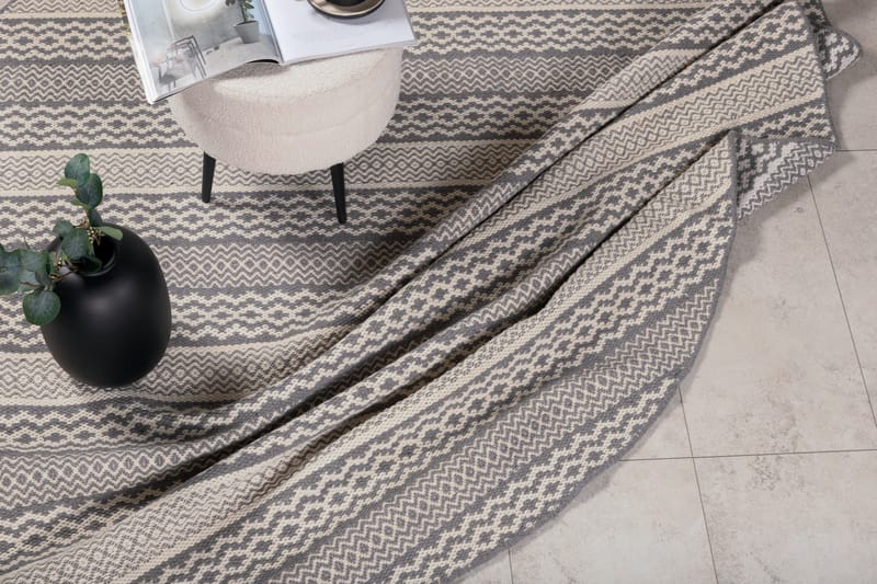 Villamatto Sishu Pyöreä 200 cm - Vaaleanharmaa - Kodintekstiilit & matot - Matto - Moderni matto - Villamatto