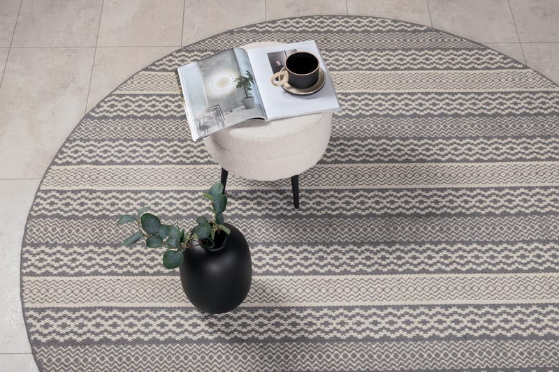 Villamatto Sishu Pyöreä 200 cm - Vaaleanharmaa - Kodintekstiilit & matot - Matto - Moderni matto - Villamatto