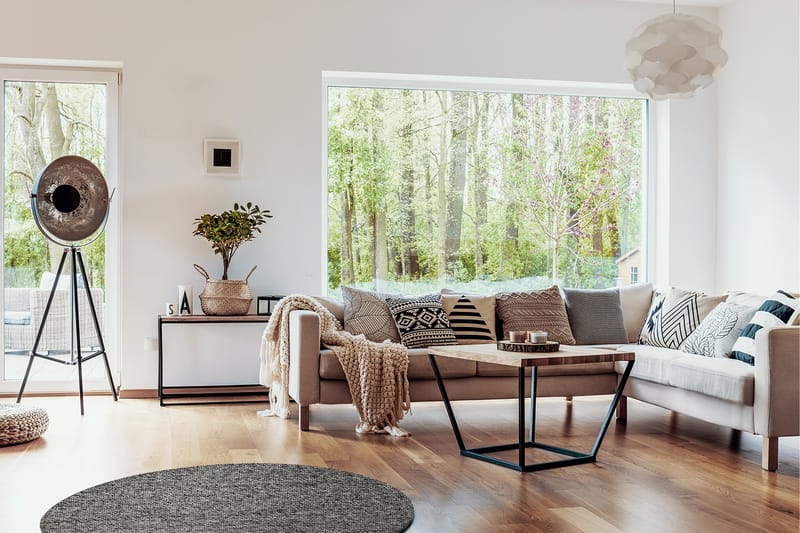 Villamatto Skagen Ø160 cm Pyöreä Grafiitti - Grafiittimelange - Kodintekstiilit & matot - Matto - Moderni matto - Villamatto