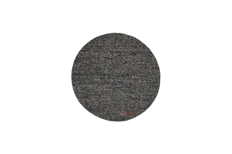 Villamatto Skagen Ø160 cm Pyöreä Grafiitti - Grafiittimelange - Kodintekstiilit & matot - Matto - Moderni matto - Villamatto