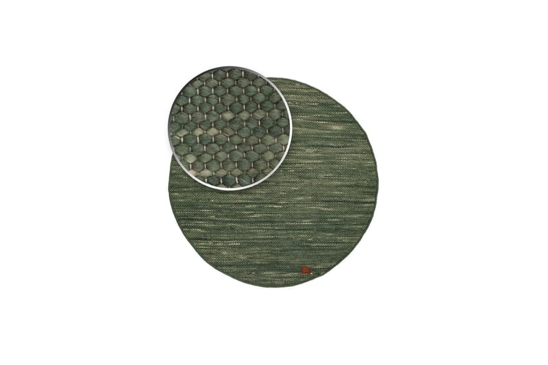 Villamatto Skagen Ø200 cm Pyöreä Vihreä - Vihreämelange - Kodintekstiilit & matot - Matto - Moderni matto - Villamatto