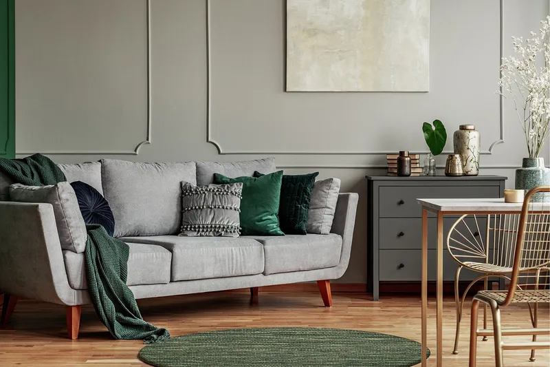 Villamatto Skagen Ø240 cm Pyöreä Vihreä - Vihreämelange - Kodintekstiilit & matot - Matto - Moderni matto - Villamatto