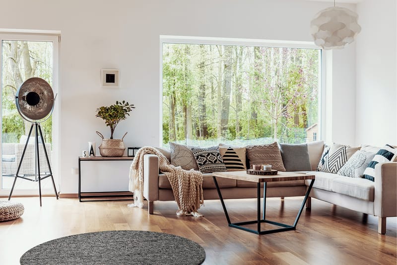 Villamatto Skagen Ø300 cm Pyöreä Grafiitti - Grafiittimelange - Kodintekstiilit & matot - Matto - Moderni matto - Villamatto