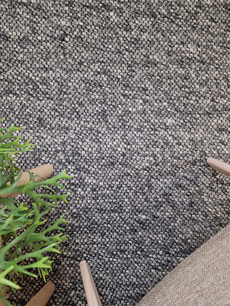 Villamatto Skagen Ø300 cm Pyöreä Grafiitti - Grafiittimelange - Kodintekstiilit & matot - Matto - Moderni matto - Villamatto