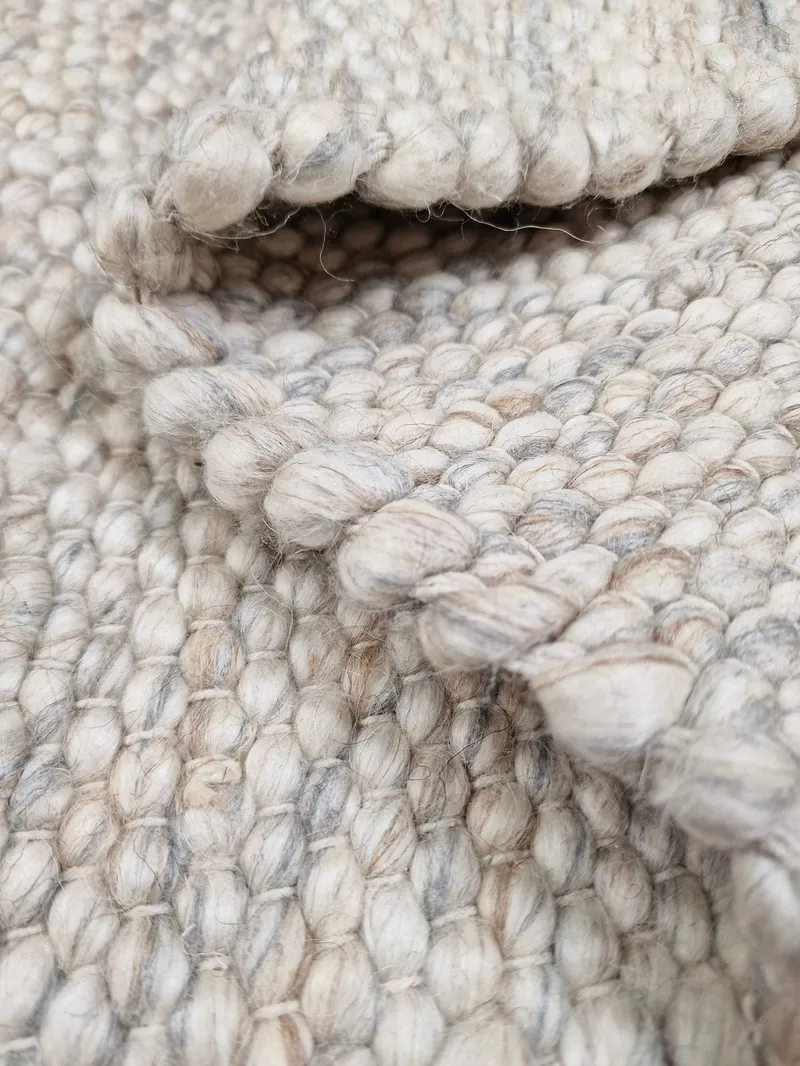 Villamatto Skagen Ø300 cm Pyöreä Hiekka - Hiekkamelange - Kodintekstiilit & matot - Matto - Moderni matto - Villamatto