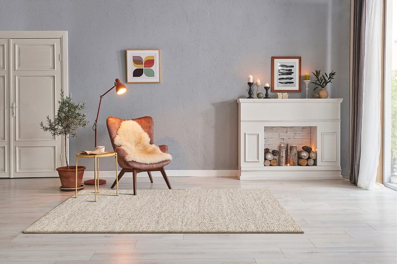 Villamatto Skagen 200x300 cm Hiekka - Hiekkamelange - Kodintekstiilit & matot - Matto - Moderni matto - Villamatto