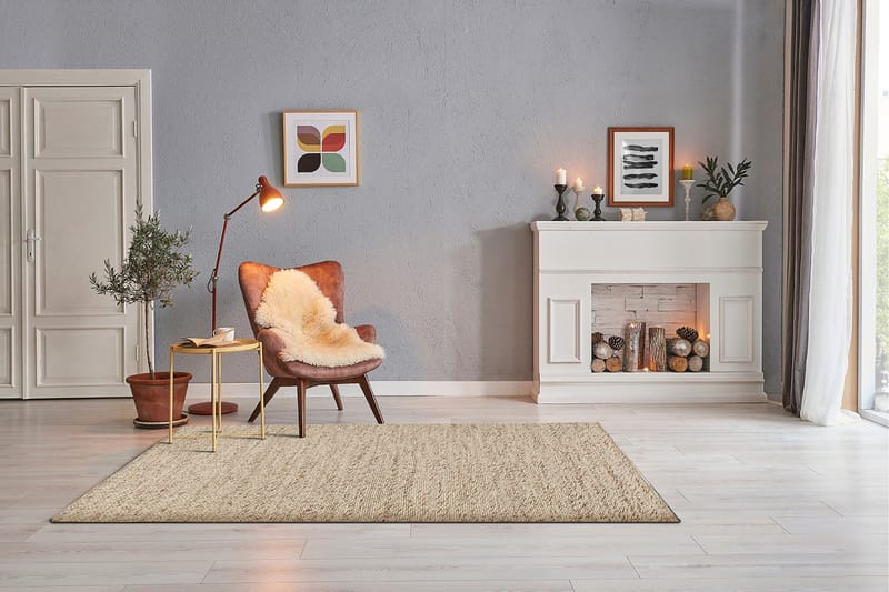Villamatto Skagen 200x300 cm Luonnollinen - Luonnonmelange - Kodintekstiilit & matot - Matto - Moderni matto - Villamatto