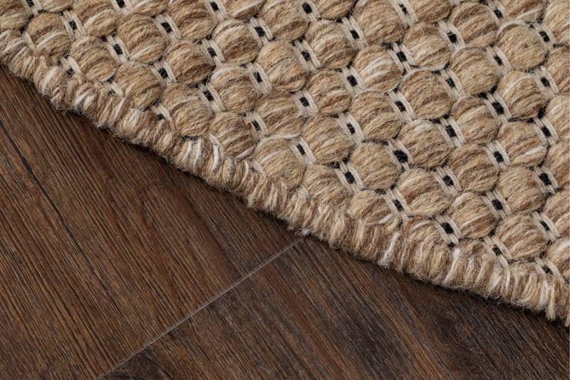 Villamatto Torekov Pyöreä Ø240 cm Pellava - Pellavanbeige - Kodintekstiilit & matot - Matto - Moderni matto - Villamatto