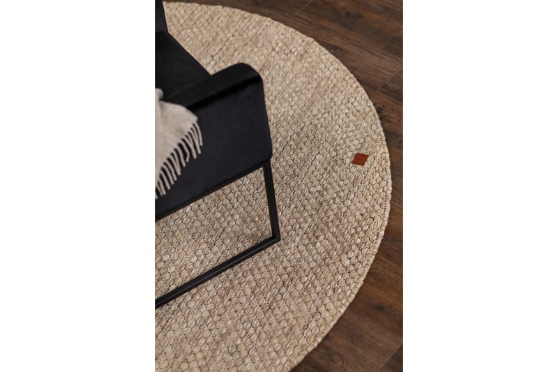 Villamatto Torekov Pyöreä Ø240 cm Pellava - Pellavanbeige - Kodintekstiilit & matot - Matto - Moderni matto - Villamatto