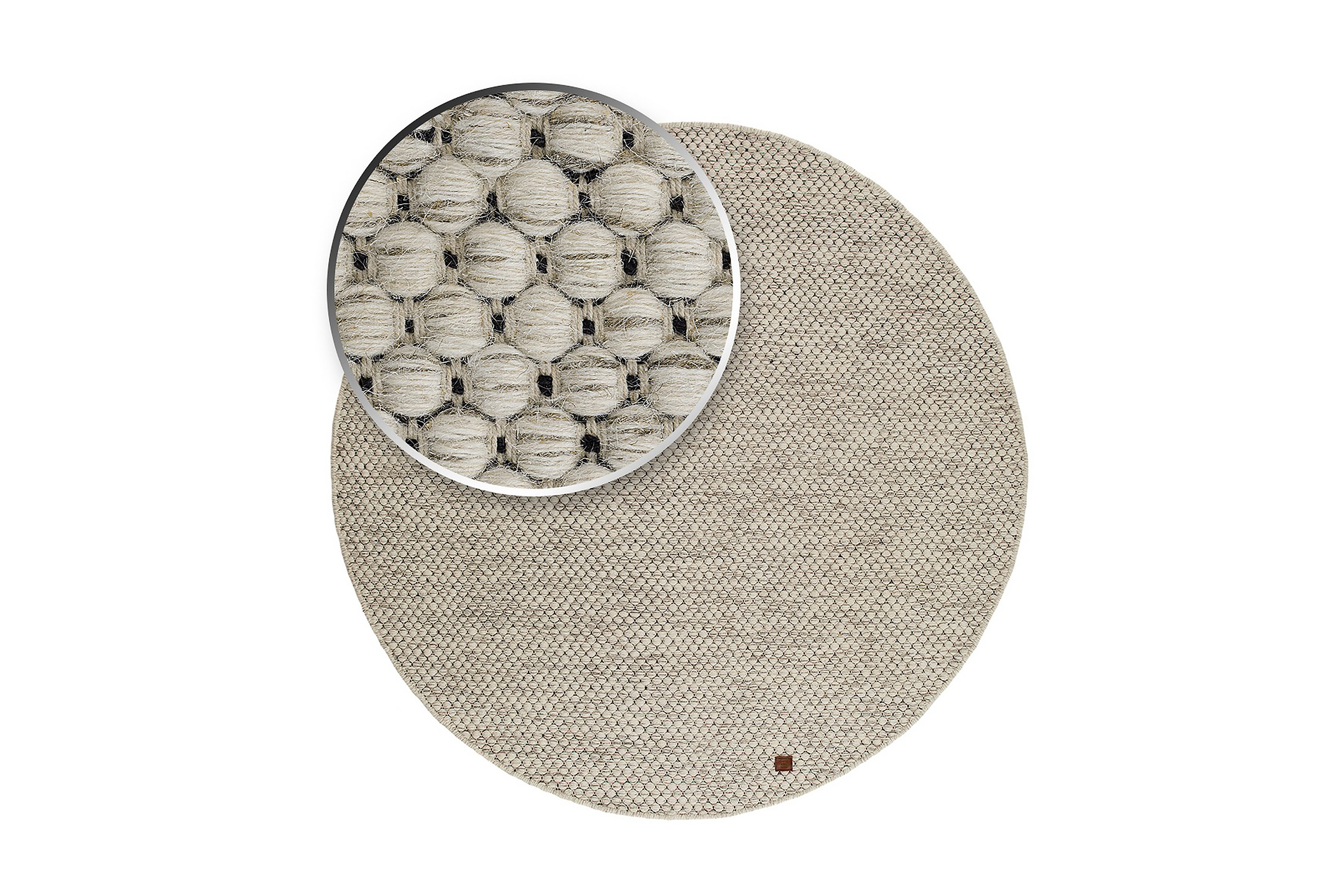 Round wool rug