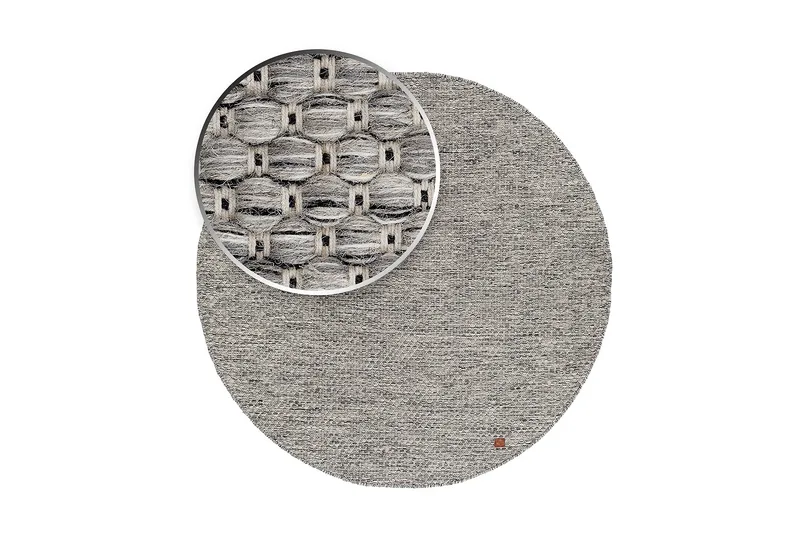 Villamatto Torekov Pyöreä Ø200 cm Harmaa - Harmaa - Kodintekstiilit & matot - Matto - Moderni matto - Villamatto