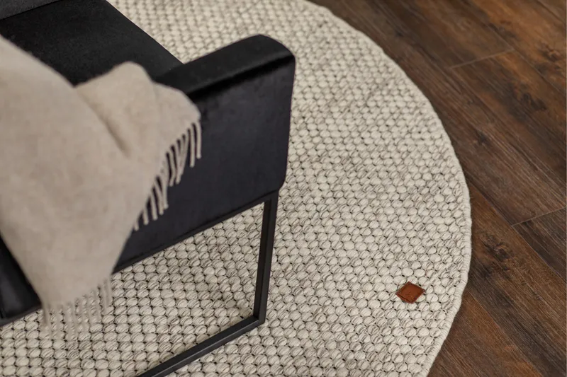 Villamatto Torekov Pyöreä 300 cm - Valkoinen - Kodintekstiilit & matot - Matto - Moderni matto - Villamatto