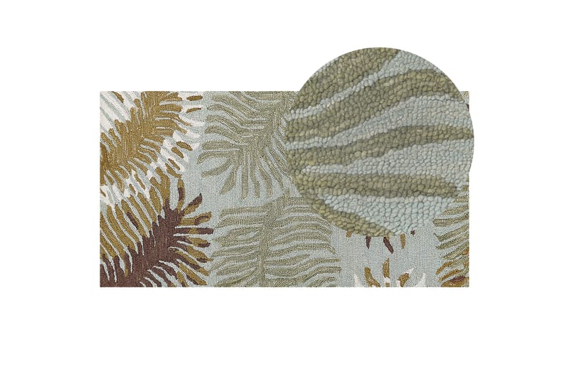 Villamatto Vize 80x150 cm Neliömäinen - Ruskea - Kodintekstiilit & matot - Matto - Moderni matto - Villamatto