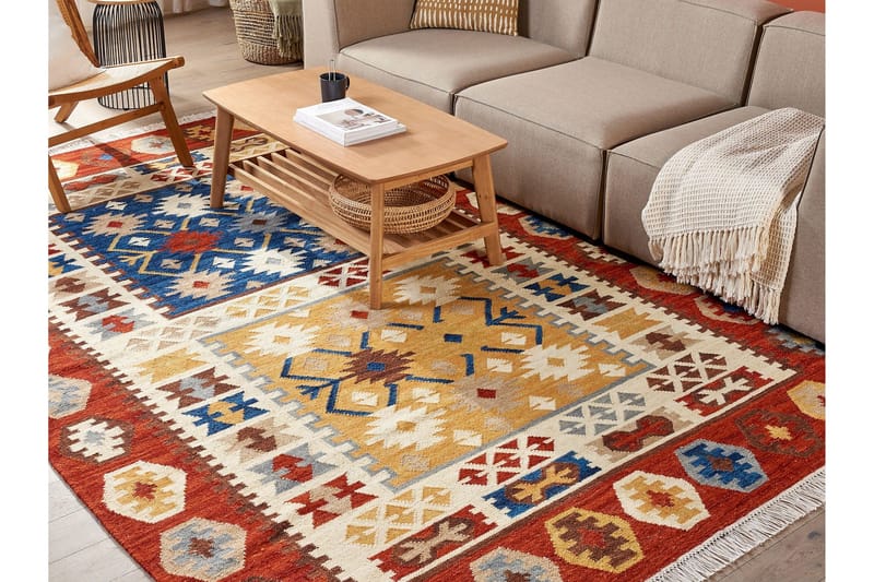 Villamatto Voskehat 200x300 cm - Punainen - Kodintekstiilit & matot - Matto - Moderni matto - Villamatto