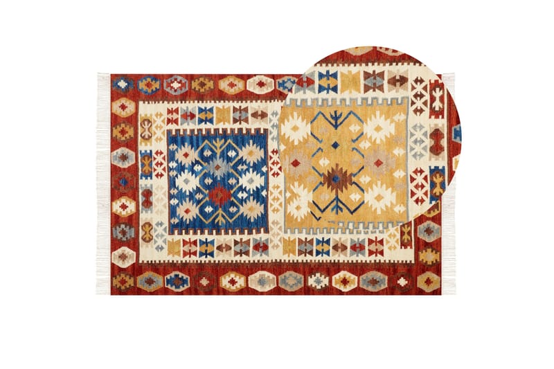 Villamatto Voskehat 200x300 cm - Punainen - Kodintekstiilit & matot - Matto - Moderni matto - Villamatto