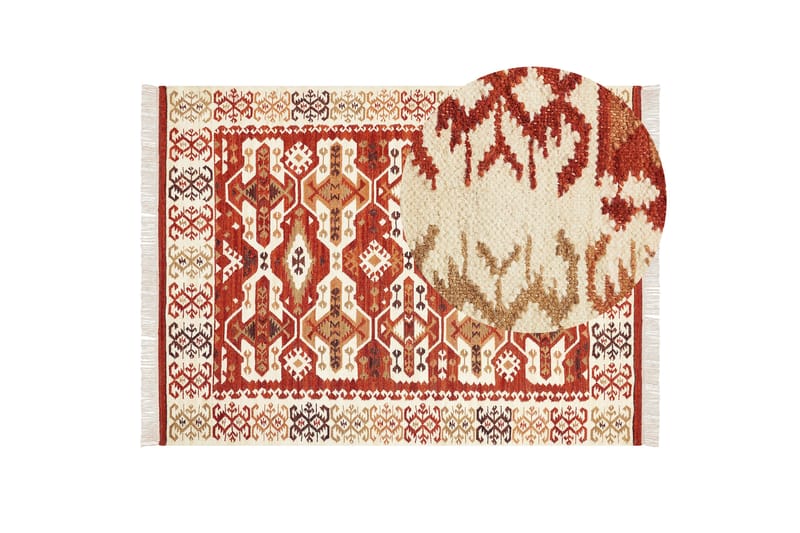 Villamatto Voskevaz 160x230 cm - Oranssi - Kodintekstiilit & matot - Matto - Moderni matto - Villamatto
