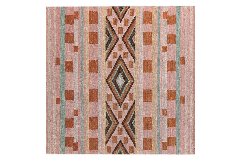 Villamatto Yomra 200x200 cm Neliömäinen - Ruskea - Kodintekstiilit & matot - Matto - Moderni matto - Villamatto