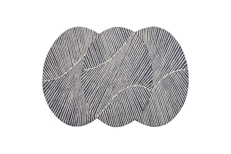 Villamatto Zabol 140x200 cm Soikea, Musta/Valkoinen