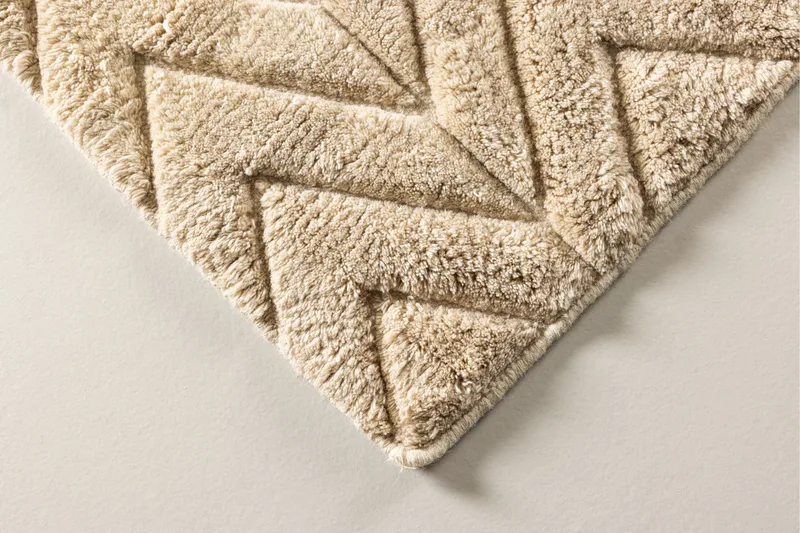 Villamatto Zoe 300x400 cm Suorakaide - Beige - Kodintekstiilit & matot - Matto - Moderni matto - Villamatto