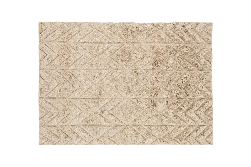 Villamatto Zoe 300x400 cm Suorakaide - Beige - Kodintekstiilit & matot - Matto - Moderni matto - Villamatto