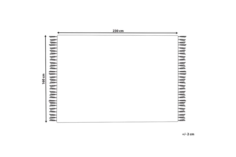 Villamatto Pazar 160x230 cm - Musta/Valkoinen - Kodintekstiilit & matot - Matto - Moderni matto - Villamatto