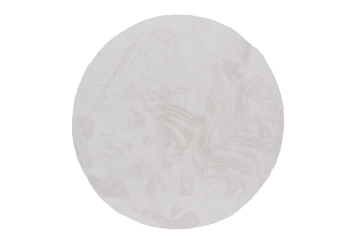 Polyesterimatto Karaka Pyöreä 200 cm - Valkoinen - Pyöreät matot - Viskoosimatto & keinosilkkimatto