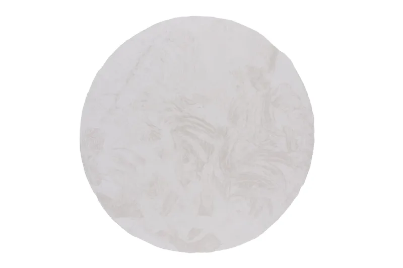 Polyesterimatto Nina Pyöreä 200 cm, Valkoinen