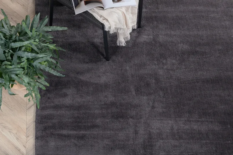 Undra Viskoosimatto 200x300 - Tummanharmaa - Kodintekstiilit & matot - Matto - Moderni matto - Viskoosimatto & keinosilkkimatto