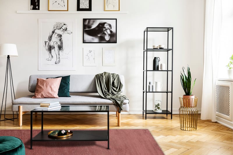 Viskoosimatto Amore Plain 200x290 cm Utuinen Roosa - Vaalea roosa - Kodintekstiilit & matot - Matto - Moderni matto - Viskoosimatto & keinosilkkimatto