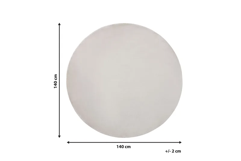 Viskoosimatto Maturino 140 cm pyöreä - Vaaleanharmaa - Kodintekstiilit & matot - Matto - Moderni matto - Viskoosimatto & keinosilkkimatto