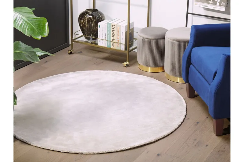 Viskoosimatto Maturino 140 cm pyöreä - Vaaleanharmaa - Kodintekstiilit & matot - Matto - Moderni matto - Viskoosimatto & keinosilkkimatto