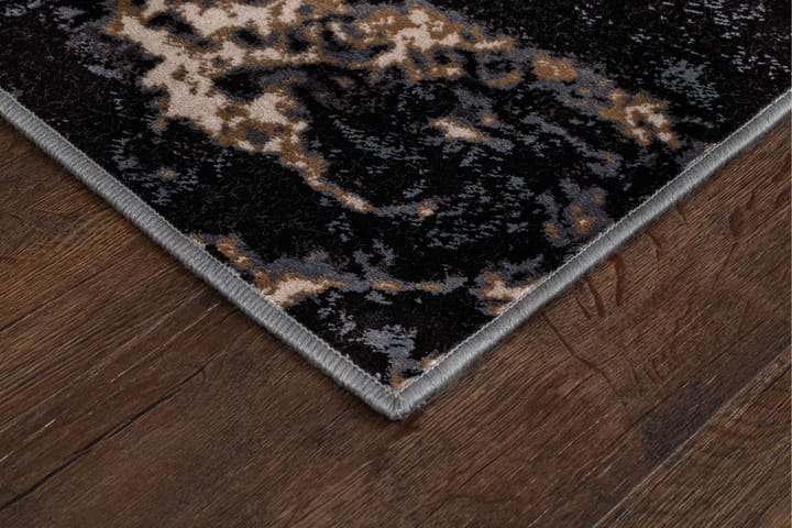 Viskoosimatto Soho Concrete 160x230 cm Musta - Musta - Viskoosimatto & keinosilkkimatto - Iso matto