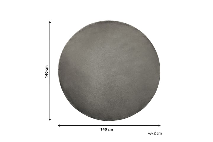 Viskoosimatto Maturino 140 cm pyöreä - Tummanharmaa - Viskoosimatto & keinosilkkimatto - Pyöreät matot