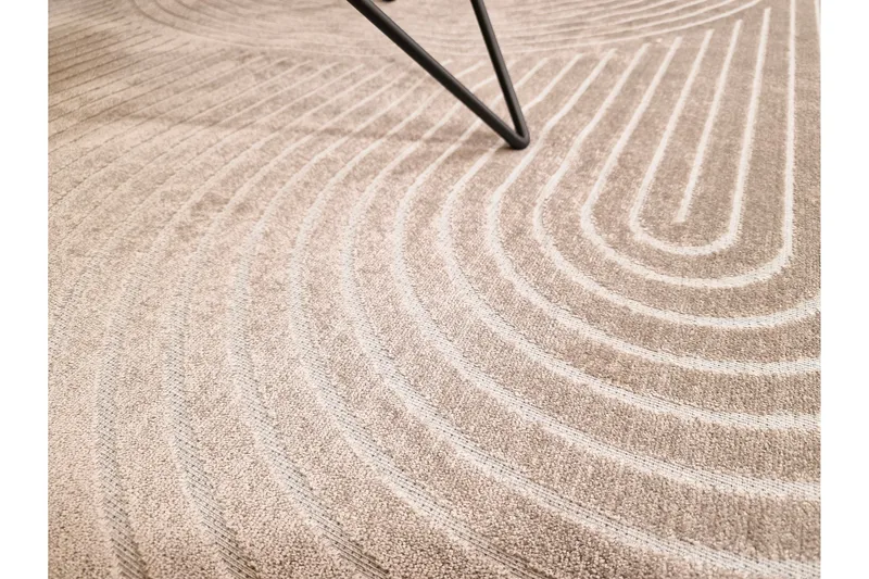 Viskoosimatto Mema 160x220 Suorakaiteen muotoinen - Hiekka - Kodintekstiilit & matot - Matto - Moderni matto - Viskoosimatto & keinosilkkimatto
