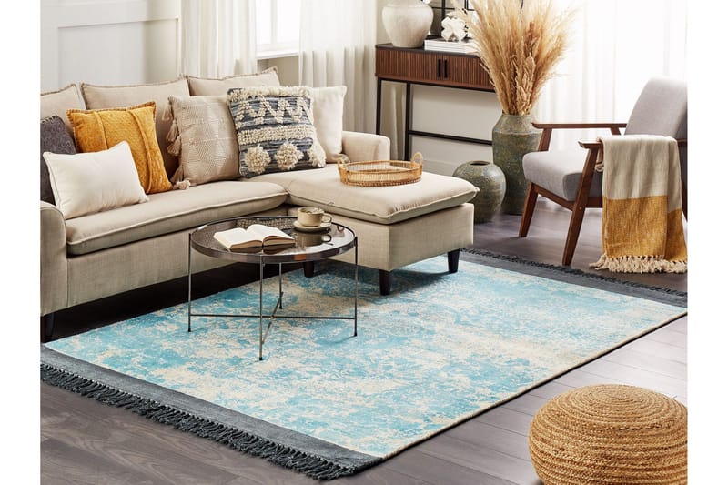 Viskosimatto Akarsu 160x230 cm - Sininen - Kodintekstiilit & matot - Matto - Moderni matto - Viskoosimatto & keinosilkkimatto