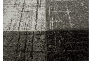 Friezematto London Square Ø200 cm Musta/Harmaa - Musta - Kodintekstiilit & matot - Matto - Moderni matto - Wilton-matto