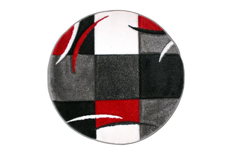 Friezematto London Patch Ø240 cm Punainen, Punainen