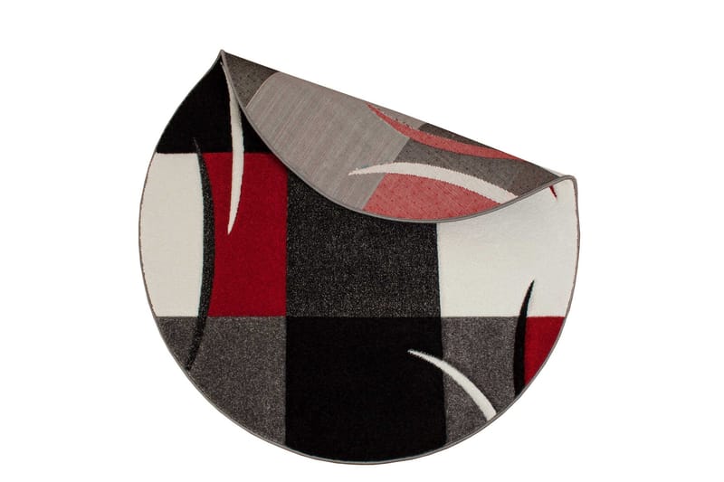 Friezematto London Patch Ø240 cm Punainen - Punainen - Kodintekstiilit & matot - Matto - Moderni matto - Wilton-matto