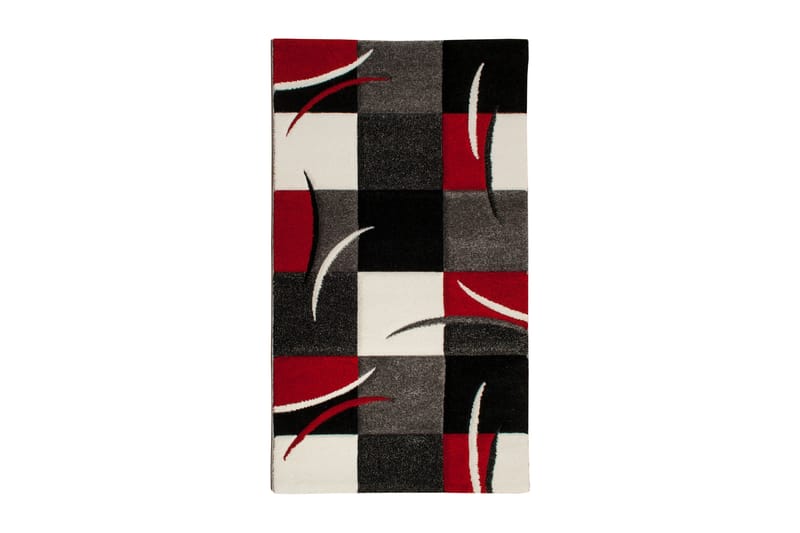 Friezematto London Patch 80x250 Rutig - Punainen - Kodintekstiilit & matot - Matto - Moderni matto - Wilton-matto