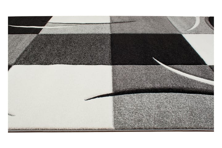 Friezematto London Patch 240x340 cm Musta - Musta - Pyöreät matot - Wilton-matto - Iso matto
 - Kuviollinen matto & värikäs matto