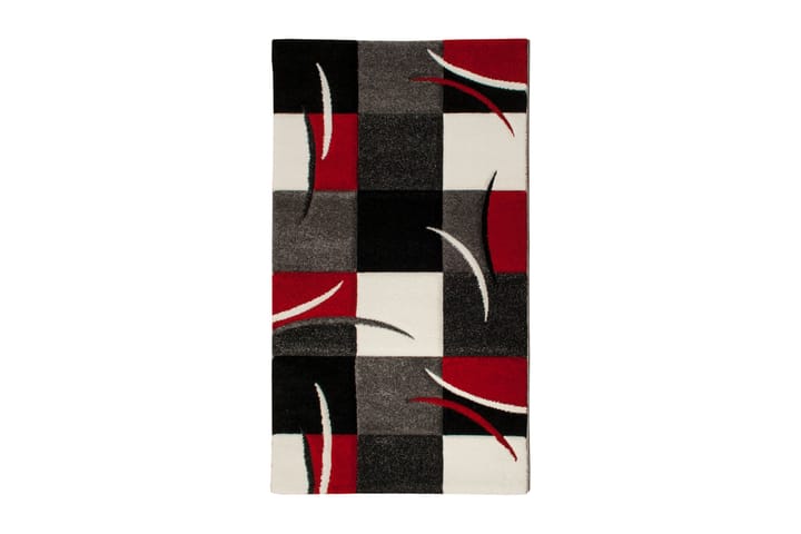 Friezematto London Patch 80x350 - Punainen - Pyöreät matot - Käsintehdyt matot - Wilton-matto - Yksiväriset matot - Kumipohjamatot - Kuviollinen matto & värikäs matto - Pienet matot - Iso matto