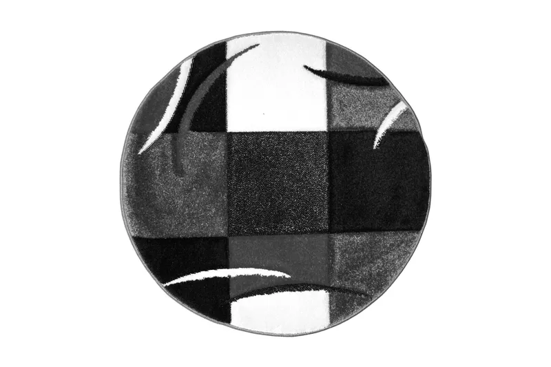 Friezematto London Patch Ø200 cm Musta, Musta