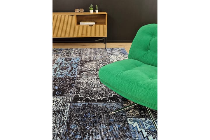 Wilton-matto Gumala 240x340 Suorakaiteen muotoinen - Sininen - Wilton-matto - Kuviollinen matto & värikäs matto