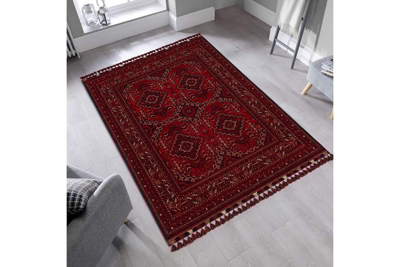 Käytävämatto Noriyasu 80x150 cm Suorakaide - Punainen - Kodintekstiilit & matot - Matto - Moderni matto - Wilton-matto