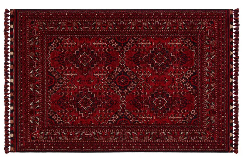 Käytävämatto Noriyasu 80x150 cm Suorakaide - Punainen - Kodintekstiilit & matot - Matto - Moderni matto - Wilton-matto